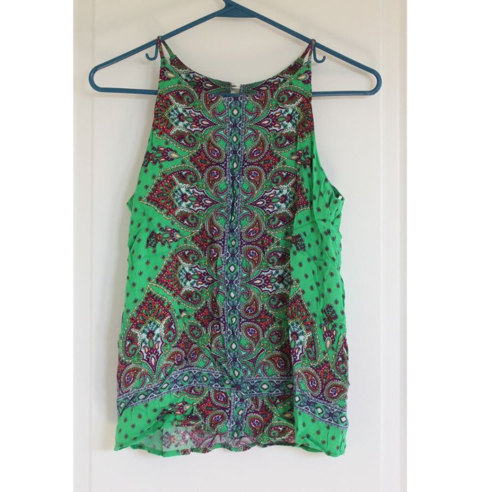 Women's Bandana Top Blouse Sz XS Paisley Boho Beach Summer